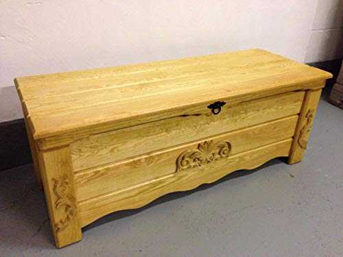 DECOCRAFT Rustic Oak Wooden Chest Blanket Box Coffee Table Trunk Vintage Ottoman (BT5)