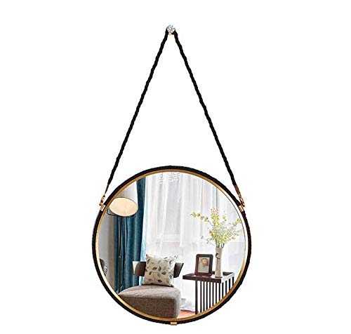 MU Household Stainless Steel Hemp Rope Harness Hanging Bathroom Mirror Restaurant Model Room American Decorative Mirror