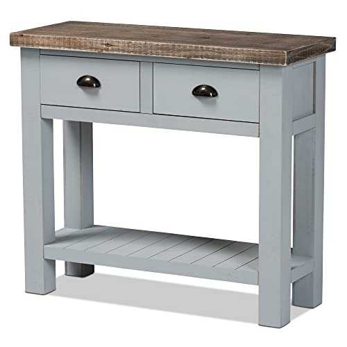 Baxton Studio Console Tables, Wood, Antique Brown/Grey