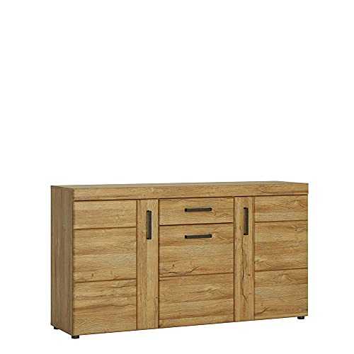 Furniture To Go Cortina 3 Door 1 Drawer Sideboard, Wood, Grandson Oak, 1568 x 860 x 509 mm