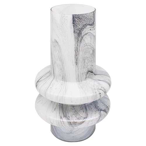 Vincenza Vase | Marble Bubble | 1 Piece | White and Grey | 40 cm