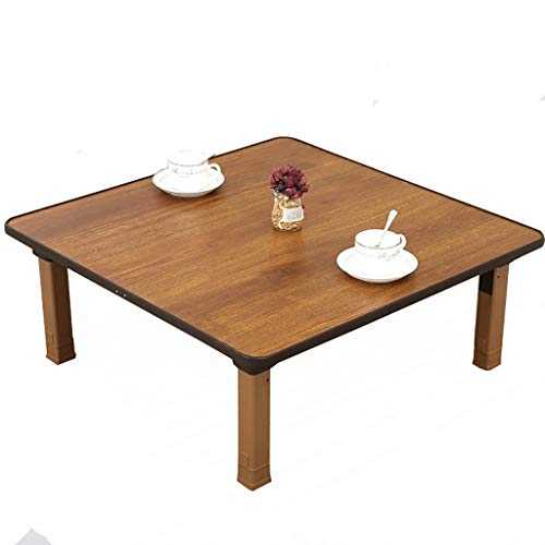 SH-tables Folding Table, Japanese-style Low Table/square Dining Table/study Table/small Desk, For Tatami Bedroom Bay Window Tea Room, H30CM (Size : 80x80×30cm)
