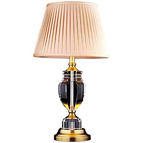 YUHUAWF Bedside Lamp Retro Simple Copper Bedside Table Lamp Luxury Bedroom Living Room Study Bedside Table Lamp Modern Household Bedside Lamp Decorative Lamp Dimmable