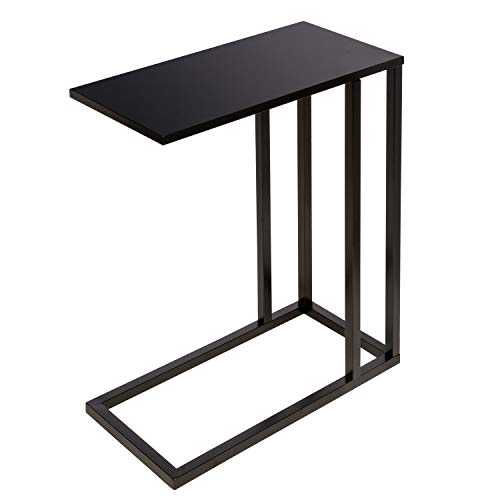 Honey-Can-Do C End Table, Wood, Black, 20 lbs