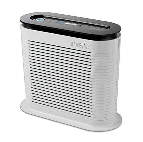 HoMedics True HEPA Air Purifier - Eliminates 99.97 Percent of Allergens, Germs, Bacteria, Viruses, Relief From Allergies/Asthma, Keeps Air Fresh, British Allergy Foundation Approved, Night Operation