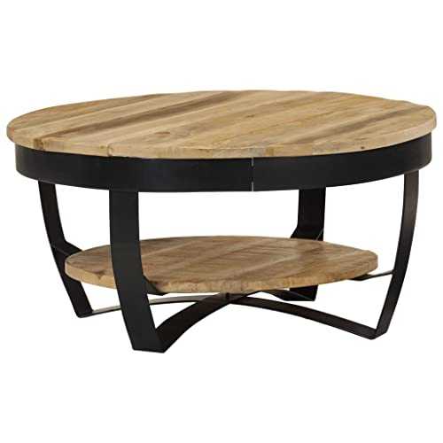 vidaXL Solid Rough Mango Wood Coffee Table Side Living Room Furniture Stand