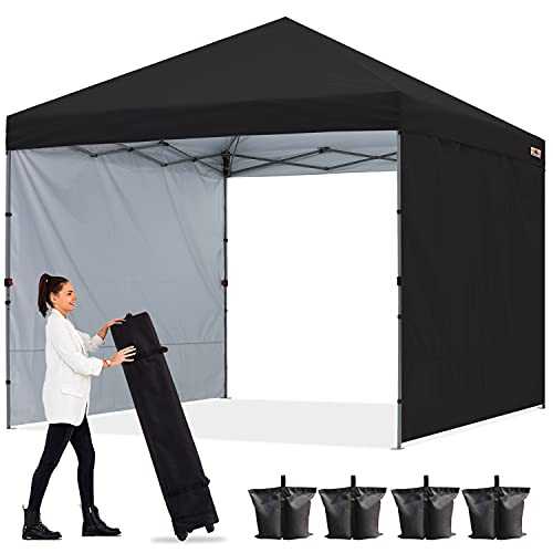 ABCCANOPY 2x2M Pop up Gazebo With Two Sun Walls Fully Waterproof Commercial Instant Shelter,Wheeled Bag,Sandbags x4,Stakesx4（Gray Frame）