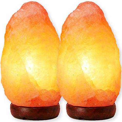 (Pack of 2) 1-2 KG 100% Natural Premium Himalayan Crystal Rock Salt LAMP IONISER Relax Aromatherapy (2 x Pack UK On/Off)