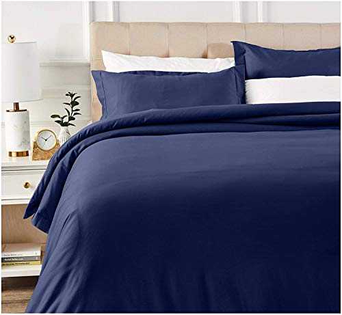 Exclusive Sheets Hotel Luxury- 7 Piece (Duvet Cover & Sheet Set) - 1000 Thread Counts 100% Egyptian Cotton (UK- Super King Size, Navy Blue Solid)