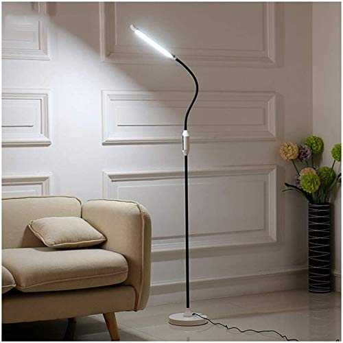Easy Install Floor lamp LED Floor Lamp, Touch Version Of 5 Lighting Mode Dimming Color Eye Protection, Living Room Bedroom Reading Learning Vertical (energy Grade A++) - 12W- White YelloLight A++,Colo