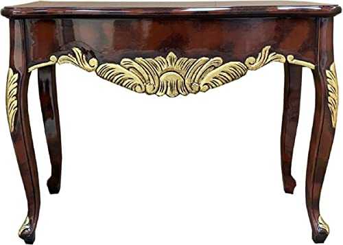 Casa Padrino baroque console mahogany brown/gold - Handmade solid wood console table in baroque style - Baroque Furniture