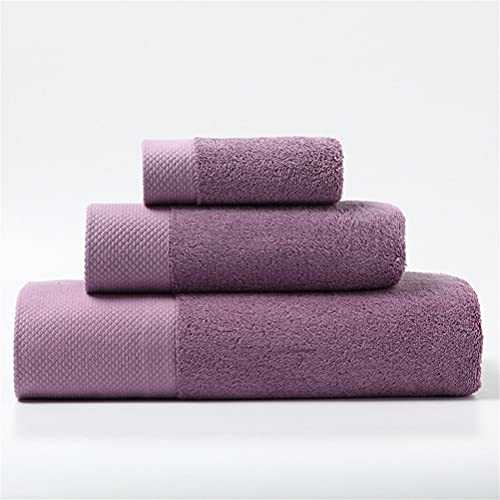 Towel Bath Towel Large Thick Towel Set Modern Solid Color Cotton Bath Towel Bathroom Hand Face Shower Towels for Adults Kids Home (Color : Purple, Size : 1pcs 33x33cm)