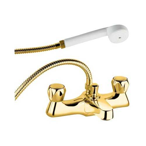 Deva DCM106/501 Profile Bath Shower Mixer Tap, Gold