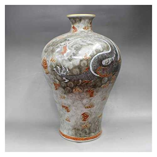 Handmade Antique Porcelain Vase Home Furnishing Collection Dragon Vase