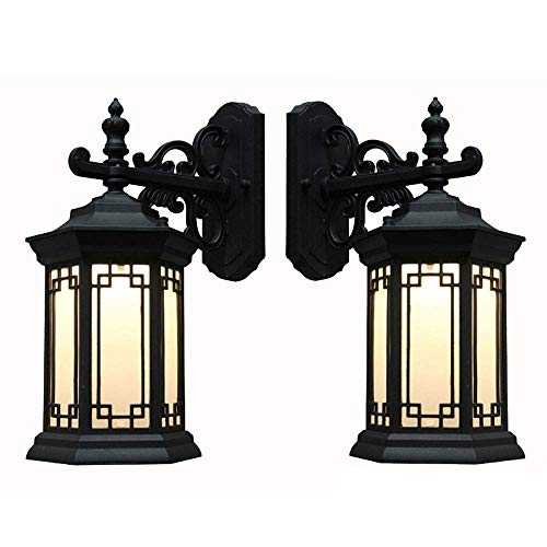Chents Contemporary Collection Exterior Outdoor Wall Lantern with Beveled Glass Retro Outdoor Waterproof Wall Lamp Outdoor Patio Balcony Stairs Outer Wall Wall Lamp