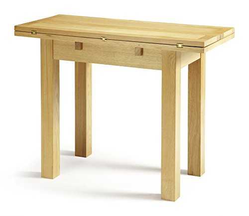 Serene Furnishings Brent Solid Oak Veneer Extendable Dining Table