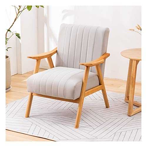 Sofa Chair For Living Room, Wingback Chair Recliner, Wooden Frame Modern Accent Chair Fabric Armchair With Cushion Backrest Leisure Chair Comfy Reading Chair For Bedroom Office ( Color : Beige B )