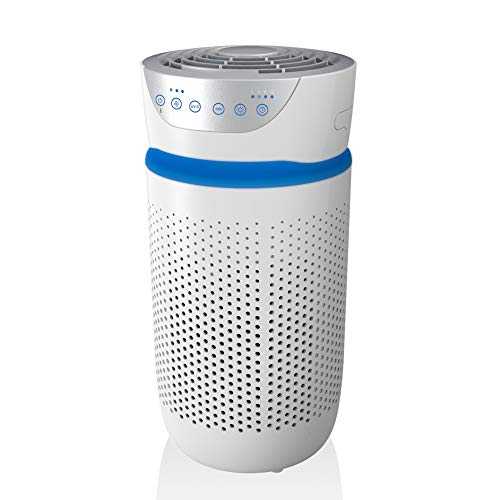 HoMedics Air Purifier with HEPA Type & Carbon Filters, Compact Purifiers Filtration with Night Mode, Removes Allergens, Pet Dander, Smoke, Cooking, Mould Spores & Germs, Ionizer Releases Negative Ions