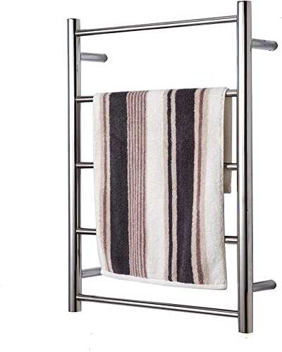 OUWTE Towel Warmer, Stainless Steel Electric Heated Towel Rack Hot Towel Rail with 5 Bars for Bathroom Kitchen Hotel Radiator 800 * 500 * 120Mm,Plug in