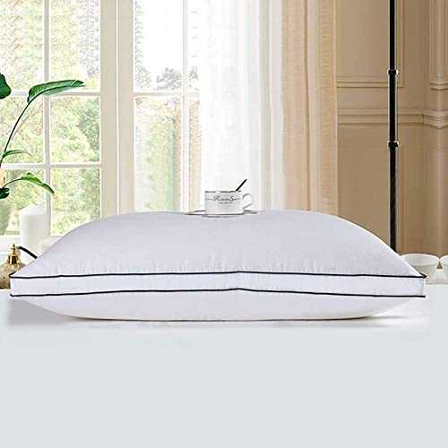 QIXIAOCYB White Duck Down Pillow for Sleep Head And Neck Bready Twisted Flower Support Cushions Family And Hotel Adult Standard Replacement Bed Pillows 2 Packs 22cm (Size : 22cm)