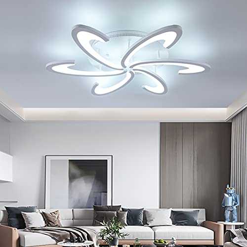 LED Ceiling Light, Modern Chandelier White Acrylic Lighting Geometric Design for Home Living Room Kitchen Bedroom Corridor（Non-dimmable）