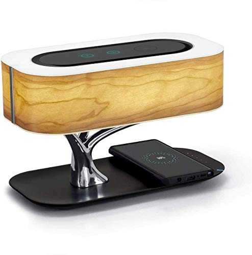 Bedside Lamp with Bluetooth Speaker and Wireless Charger, Table lamp Desk lamp with Sleep Mode Stepless Dimming Royal Mail Special Delivery Next Day Guarantee!