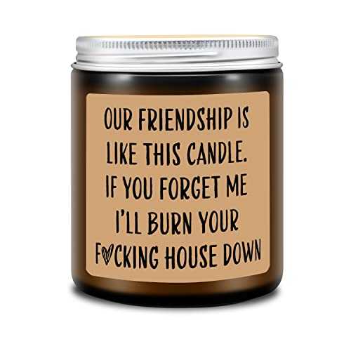 Funny Scented Candles Gifts for Women, Men - Funny Lavender Scented Candle Gift for Best Friend, BFF Birthday Gifts for Friend Female, Going Away Gift - Birthday Gifts for Her, Him, Coworker