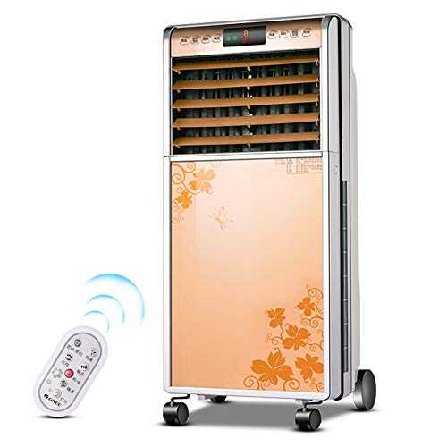 Mobile Air Conditioners Air Cooler Humidifier Air Purifier Water Cooling Fan ABS Pure Copper Motor Health Detachable Led Wide Angle Air Supply TINGTING (Color : ORANGE, Size : 85 * 36 * 33)