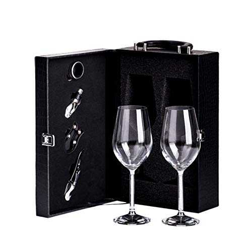 NAXIAOTIAO Luxury Stemware Lead-Free Crystal Wine Glass with Diamonds,Creative Wine Glass Gift Box Set Party Wine Glasses