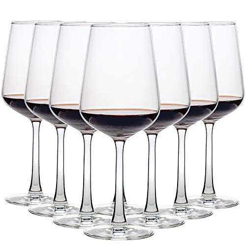 CREST Red Wine Glasses 435 ml, Wine Gift Set, Elegant Crystal Glasses