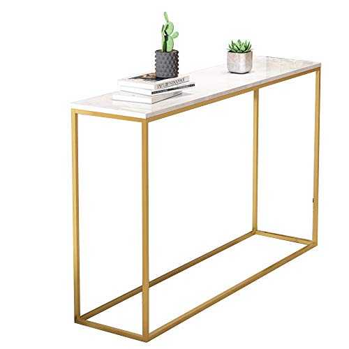 OuPai Entryway Sofa Table Sofa Side Table, Console Table Entryway Hall Table with 4 Sizes, Long Narrow Accent Table for Living Room, against any wall. 80CM/100CM/120CM/140CM for Living Room Bedroom