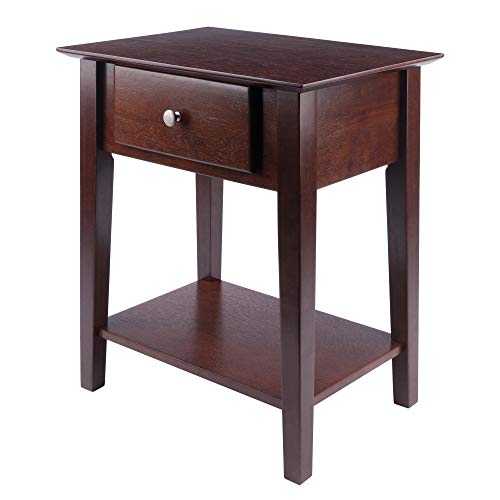 Winsome Accent Table, Antique Walnut, Furniture
