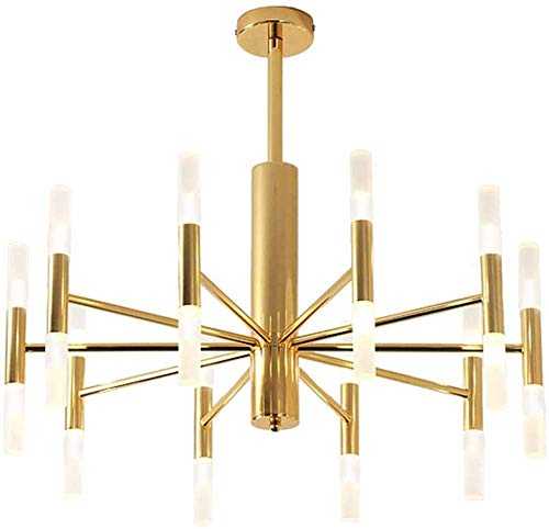 Modern Sputnik Chandelier 20 Lights Acrylic Lampshade Chandelier Ceiling Lamp Simple Gold Ceiling Light Dining Room Kitchen Living Room [Energy Efficiency Class A +++],B 100CM
