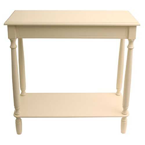 Décor Therapy Console Table, Hardwood, Antique White, W x 11.8" D x 28.25" H