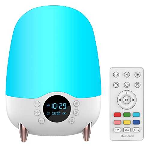 Night Light Bluetooth Speaker, Eyesound Table Lamp RGB Colour Changing LED, Bedside Lamps 3000mAh Battery Portable with Remote Control,Desk Nightlight for Bedroom Living Room,Gift for Baby Kids Adults