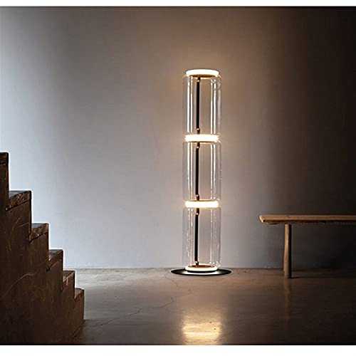 junfeng floor lamp Luxury Floor Lamp for Living Room Bedroom Italy Replica Glass Shade Floor lamp standing corner led bar light Villa Decor (Body Color : Clear Glass, Lampshade Color : Green)