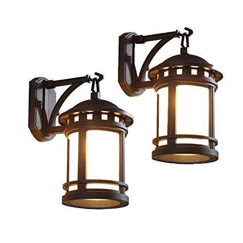 Chents Four-Sided Outdoor Wall Lantern | Waterproof Outdoor Up-Facing Exterior Light for Front Door, Backyard, Garage, Patio or Décor | Finish with Clear Glass Panels