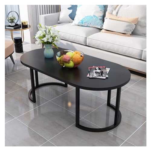 YHshop Nightstands Round Coffee Table,Small Coffee Table,Modern Coffee Table Living Room Occasional Table (Color : Black)