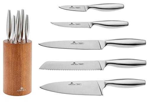 Gerlach FINE 5 Piece Professional Knife Block Set Premium Stainless Steel - Scandinavian Style