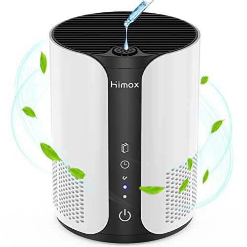 HIMOX Air Purifier for Home Allergies and Pets, True HEPA and Active Carbon Filter, Compact Purifiers for Dust, Smokers, Pollen, Pet Dander, Hay Fever, Cooking Smell, AP-01
