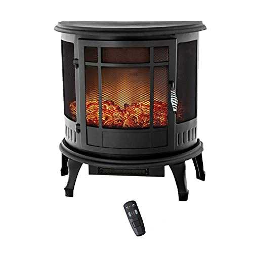 FLAME&SHADE Electric Fireplace Stove for Indoor use, 63cm Portable Freestanding Space Heater with Remote