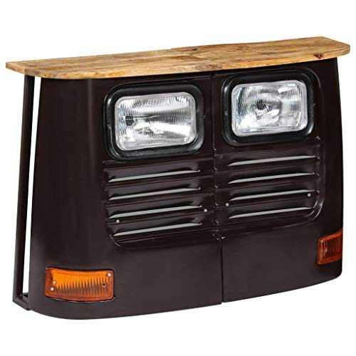 Truck Sideboard Solid Mango Wood Dark Grey Furniture Cabinets & Storage Buffets & Sideboards