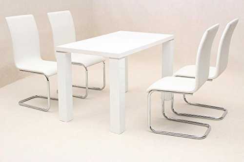 Prague Dining Table High Gloss White, High Gloss 1200W x 750D, White Dining Table Only Dining Room Furniture
