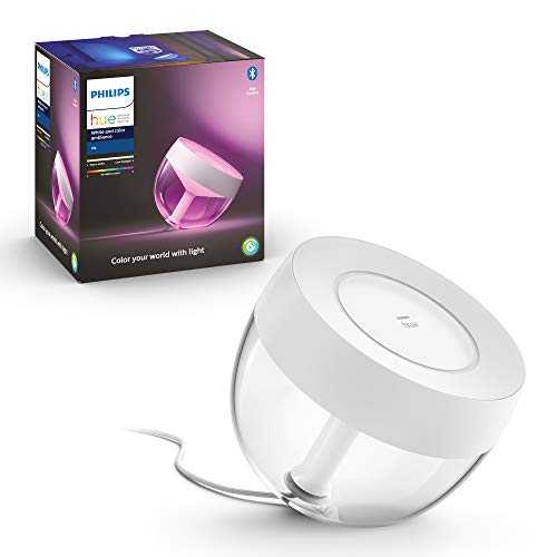 Philips Hue Iris White and Colour Ambiance Table Lamp Smart Lighting. [White] with Bluetooth. Works with Alexa, Google Assistant and Apple HomeKit, 1 Count (Pack of 1)