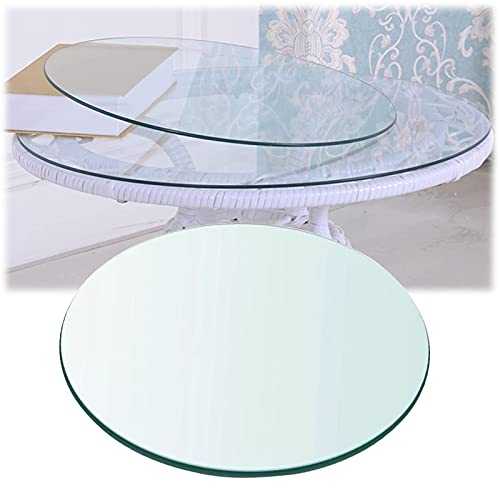 L-KCBTY Round Clear Tempered Glass Table Top 16" 18" 20" 22" 24" 30" - Dining Table/Coffee Table/Home/Office Mesa Replacement Parts, Tempered Polished Edge, 1/3" Thick, Strong Load-bearing