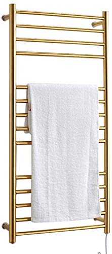 RTYUI Household Towel Heater, 304 Stainless Steel Gold Electric Towel Radiator And Wall-Mounted Bathroom Towel Drying Rack For Home, Hotel Bathroom Radiator (1100 * 520 * 120Mm)