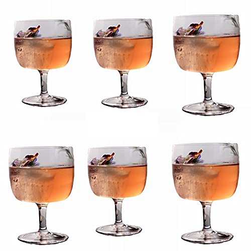 HOUSEHOLD Cocktail Glass, 6 Sets Of Wine Glass Set, 13 Oz / 400 Ml, Lead-free Transparent