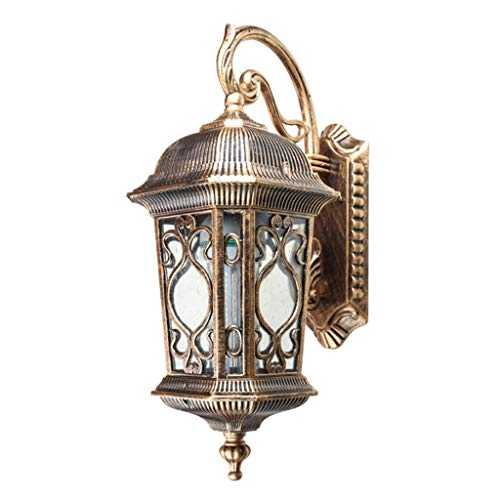 WODMB Waterproof and Rust-Proof Retro Chinese Wall Lamp Outdoor Balcony Garden Lawn Lamp Outdoor Terrace Aisle Landscape Lamp