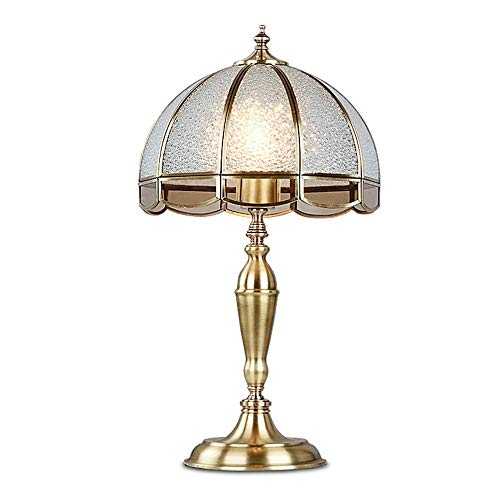 SPNEC Table Lamp-Vintage Table Light,Antique Brass Desk Lamp, Simple Living Room Bedroom Bedside