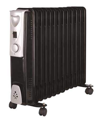 Radiator Heater 3000w 13 Fin Black Oil Filled Radiator with 3 Heat Settings Portable Energy Efficient Electric Heater Small Compact Floor Standing Room Heater With Adjustable Heat Control